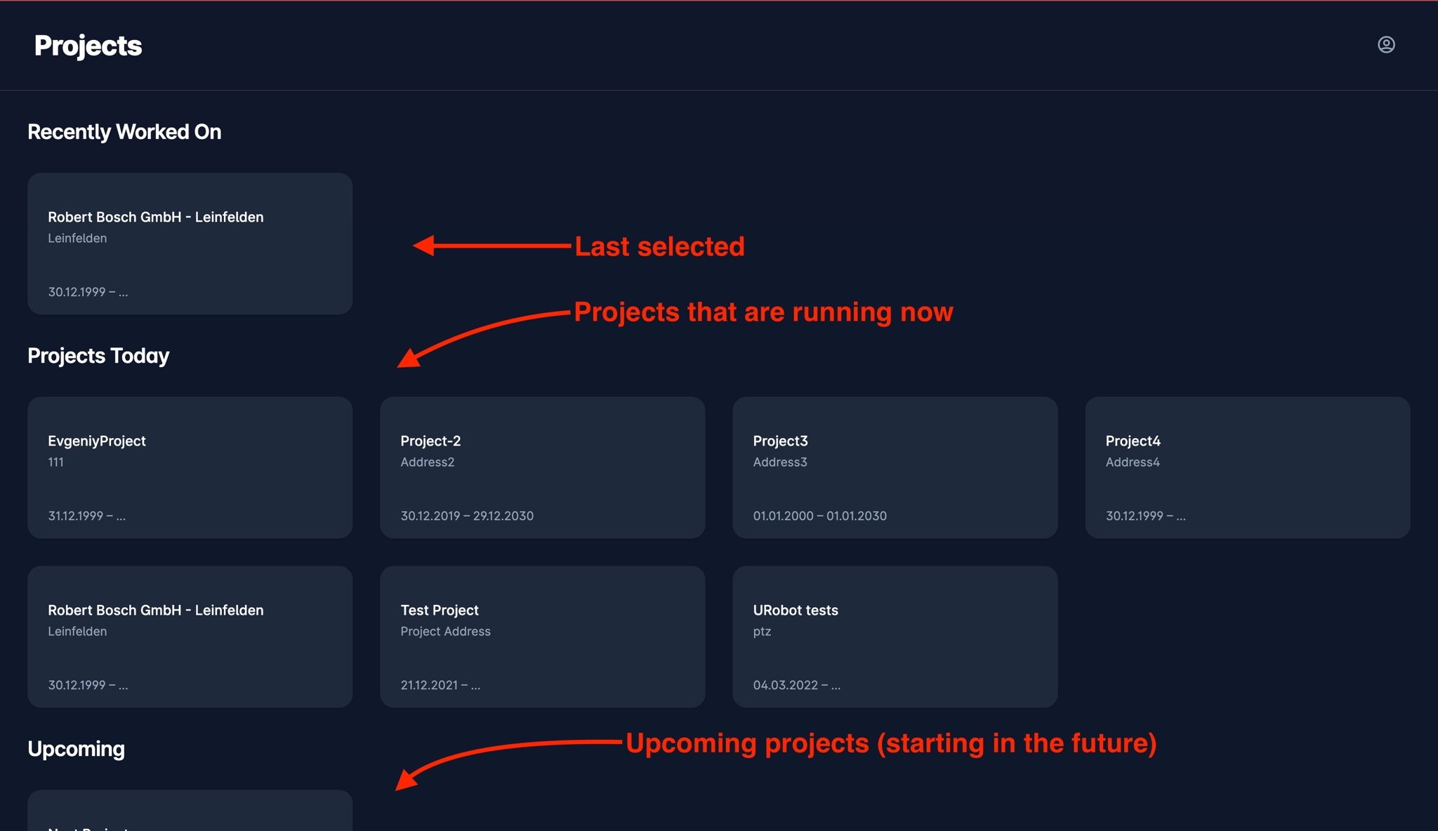 Karelics Cloud, robot fleet management app UI.