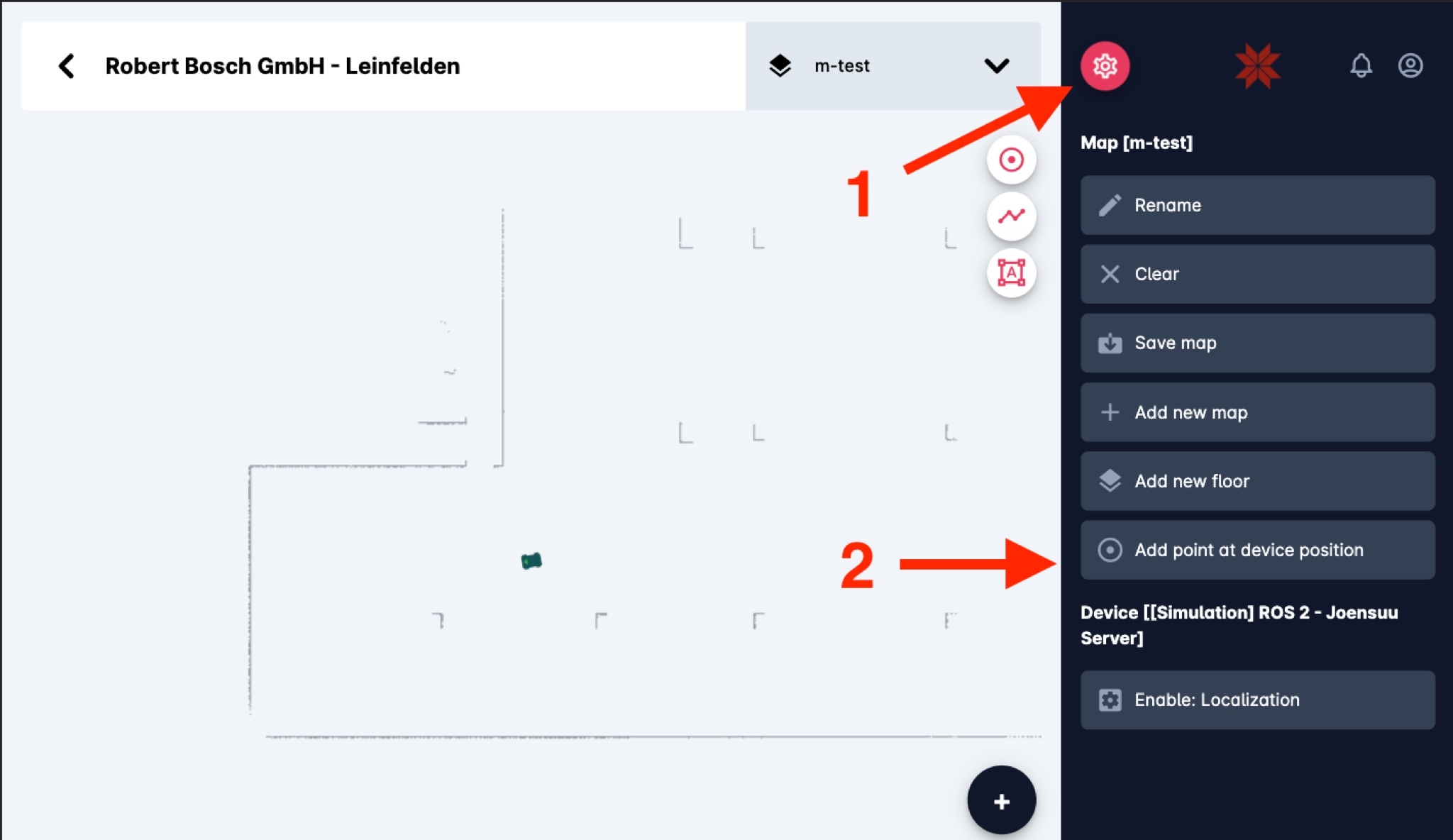 Karelics Cloud, robot fleet management app UI.