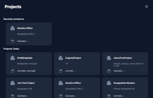 Karelics Cloud, robot fleet management app UI.