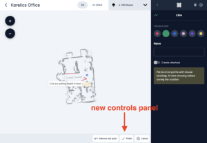 Karelics Cloud, robot fleet management app UI.