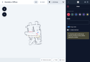 Karelics Cloud, robot fleet management app UI.