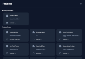 Karelics Cloud, robot fleet management app UI.