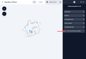 Karelics Cloud, robot fleet management app UI.