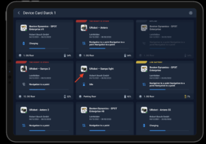 Karelics Cloud, robot fleet management app UI.