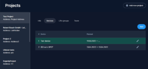 Karelics Cloud, robot fleet management app UI.