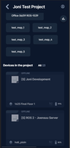Karelics Cloud, robot fleet management app UI.