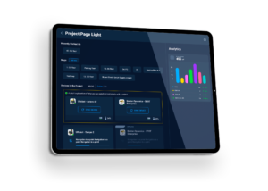 Karelics Cloud, robot fleet management app UI. Statistics screen.