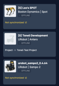 Karelics Cloud, robot fleet management app UI.