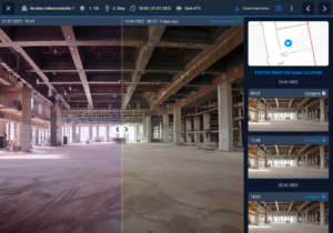 Karelics autonomuos construction site photo documentation. Compare images.