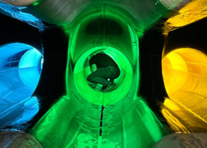 Water parks have extensive networks of pipes and slides that need regular inspections